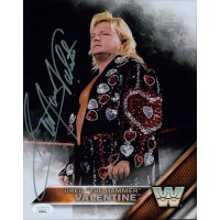 Greg The Hamer Valentine WWE WWF Wrestler Signed 8x10 Glossy Photo JSA Authentic