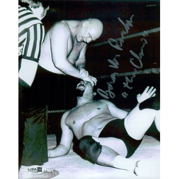 Baron Von Raschke WWE WWF Wrestler Signed 8x10 Glossy Photo JSA Authenticated Baron Von Raschke WWE WWF Wrestler Signed 8x10 Glossy Photo JSA Authenticated