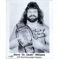 Steve Williams Dr. Death NWA Wrestler Signed 8x10 Glossy Photo JSA Authenticated Steve Williams Dr. Death NWA Wrestler Signed 8x10 Glossy Photo JSA Authenticated