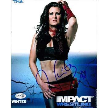 Winter Katie Lea Burchill TNA Wrestling Signed 8x10 Glossy Photo JSA Authentic