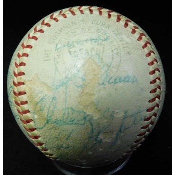New York Yankees 1957 Team Signed Reach American League Baseball JSA Authentic